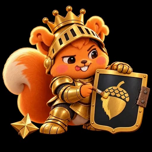 The squirrel at work